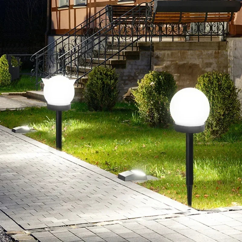 Solar LED Gartenlichter Kaltweiß – Wasserdichte Kugelleuchten für Garten, Hof, Weg & Rasen Kaufschwan®