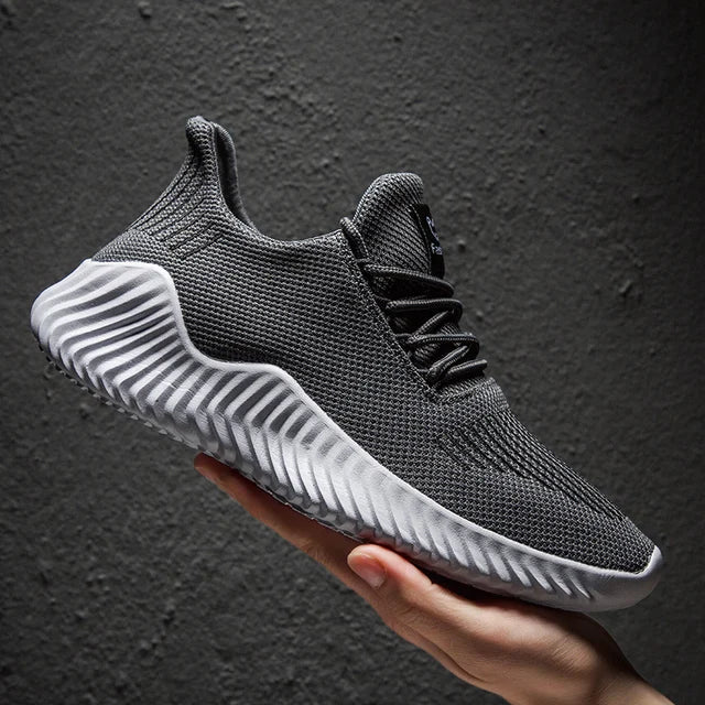 Herren Mesh Casual Sneaker – Leichte Atmungsaktive Freizeitschuhe | Bequeme Outdoor Walkingschuhe bis Größe 47 Kaufschwan® Grau 39