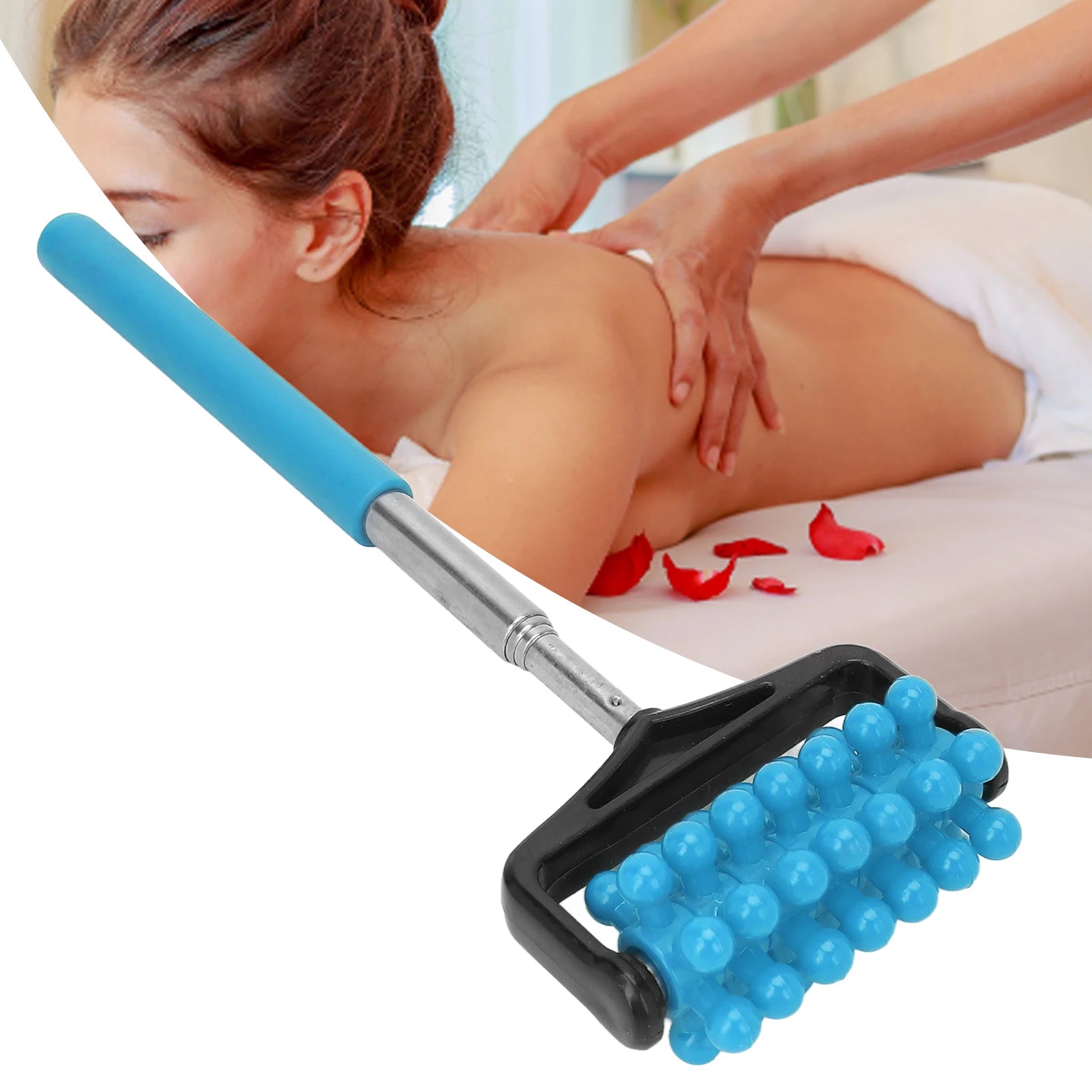 Verstellbarer Rückenroller | Teleskop-Massager für Rücken, Kopf, Arme & Muskelentspannung | Ausziehbarer Massage- & Kratzstab Kaufschwan®