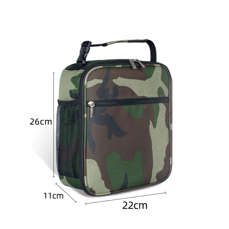 Tragbare Isolierte Lunchbox Tasche mit Großem Fassungsvermögen – Wiederverwendbare Kühltasche für Damen & Herren | Wasserdichtes Oxford-Gewebe Kaufschwan® Camouflage Grün