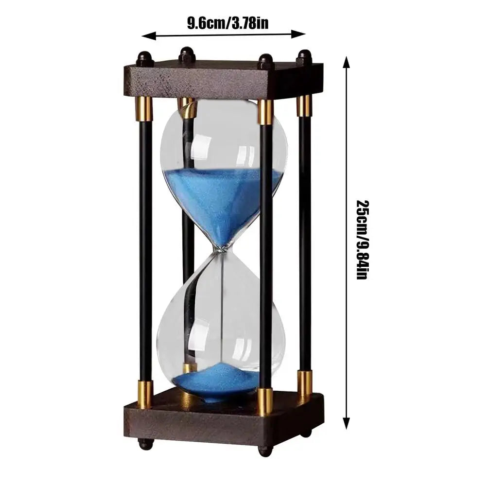 Retro Sanduhr aus Glas – 60 Minuten Borosilikat Timer für Schreibtisch Dekor, Spiele & Unterricht