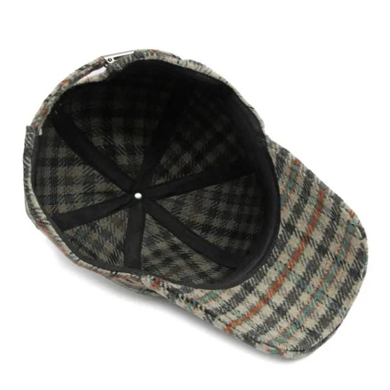Elegante Plaid Fleece Baseballkappe | Dicke Warme Freizeitkappe | Britisches Retro Zwei-Ton-Design für Damen & Herren | Perfekt für Alltag & Feiertags-Outfits Kaufschwan®