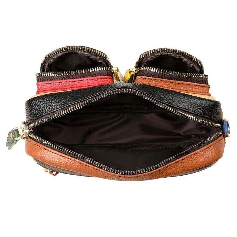 Hochwertige Leder Messenger Bag – Luxus Damen Schulter Handtasche mit Mehreren Fächern & Modische Geldbörse Kaufschwan®
