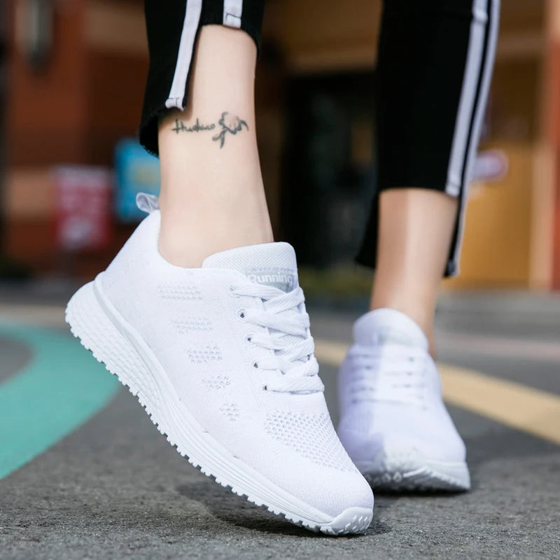 Damen Vulcanized Sneaker – Modische Flache Schuhe mit Plateau-Optik | Bequeme Alltagsschuhe in Übergrößen Kaufschwan®