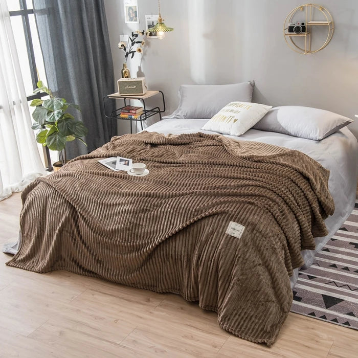 Flanell-Bettdecke – Weiche & Warme Kuscheldecke für Einzel-, Queen- & King-Size-Betten