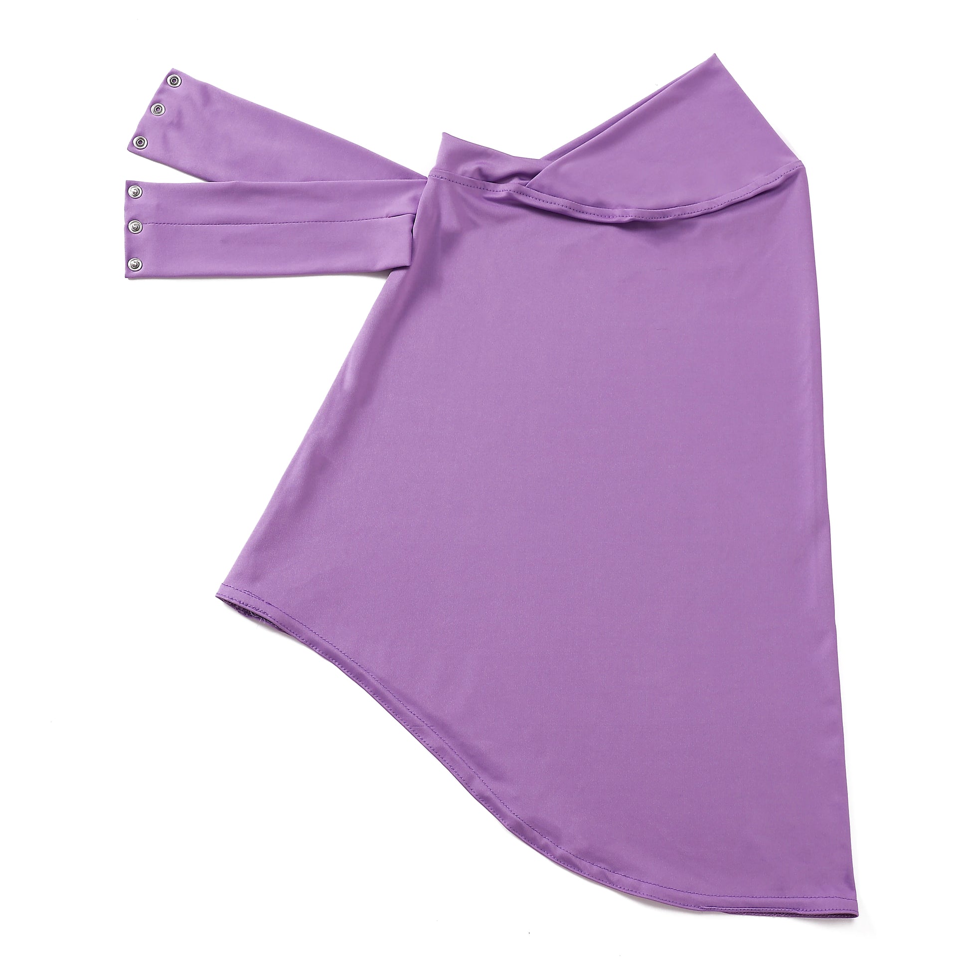 Schnellverschluss Hijab – Premium Jersey Schal mit Bändern & Knöpfen | Vollbedeckende Unterhaube Turban für Muslimische Frauen Kaufschwan® Lila