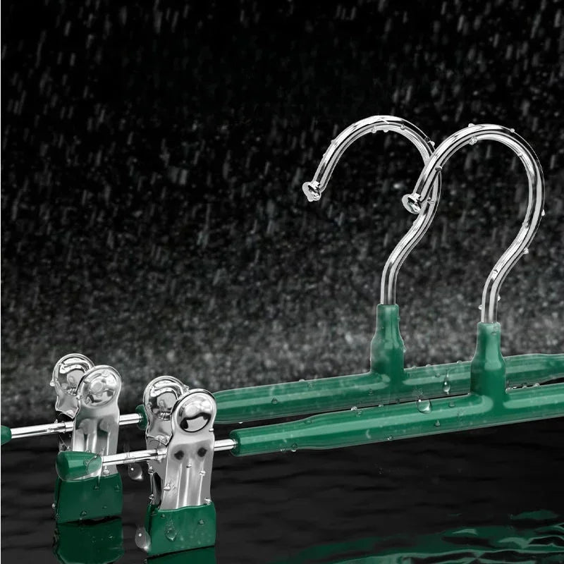 Edelstahl Kleiderbügel mit Hosenclips – Robuste Bügel für Röcke, Hosen und Kleidung Kaufschwan®