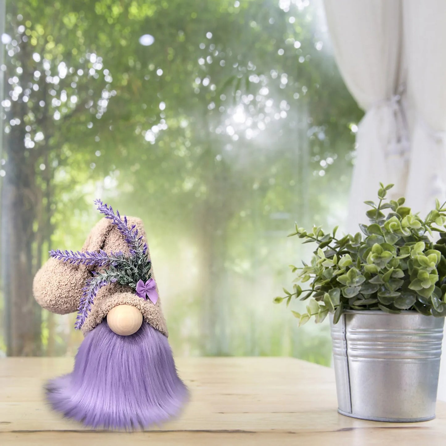 Lavendel Wichtel – Lila | Dekofigur für Zuhause, Rudolf Zwergpuppe, Kinder Weihnachtsgeschenk