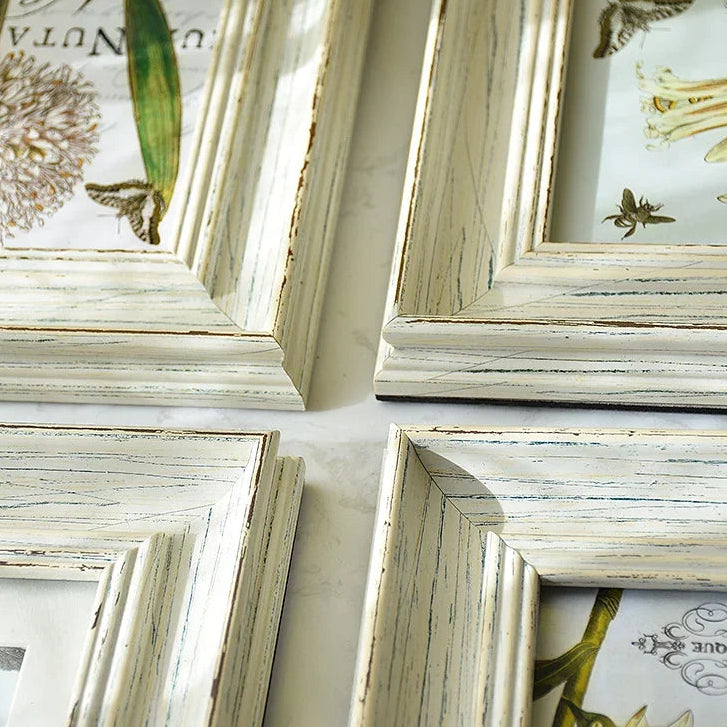 Vintage Bilderrahmen – Rustikale Tisch- und Nachttisch Dekoration für Familienfotos Kaufschwan® Hellgrün 4 Inch