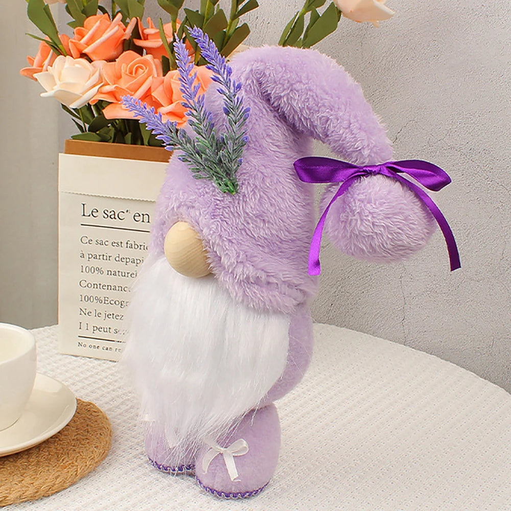 Lila Lavendel Wichtel – Handgefertigte Zwergenpuppe | Kinder Geschenk, Muttertag Deko & Schreibtisch Ornament