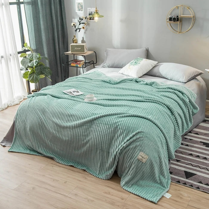 Flanell-Bettdecke – Weiche & Warme Kuscheldecke für Einzel-, Queen- & King-Size-Betten