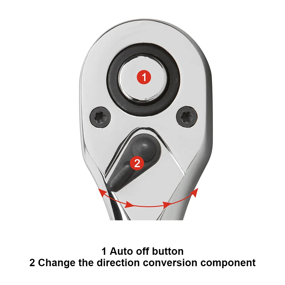 108-teiliges Steckschlüssel Set Auto Reparatur Werkzeug Ratsche & Drehmomentschlüssel Kombination Werkzeugkoffer