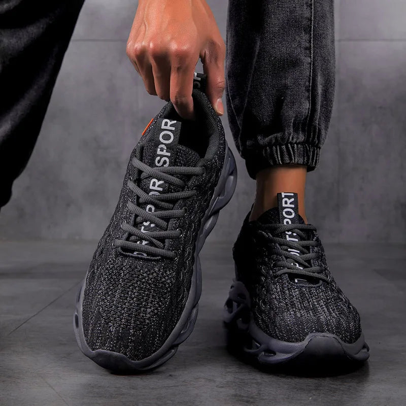 Sommer Herren Sneaker – Hochwertige Einfarbige Sportschuhe & Tennisschuhe | Atmungsaktive Schnürschuhe fürs Laufen, Training & Outdoor Kaufschwan®
