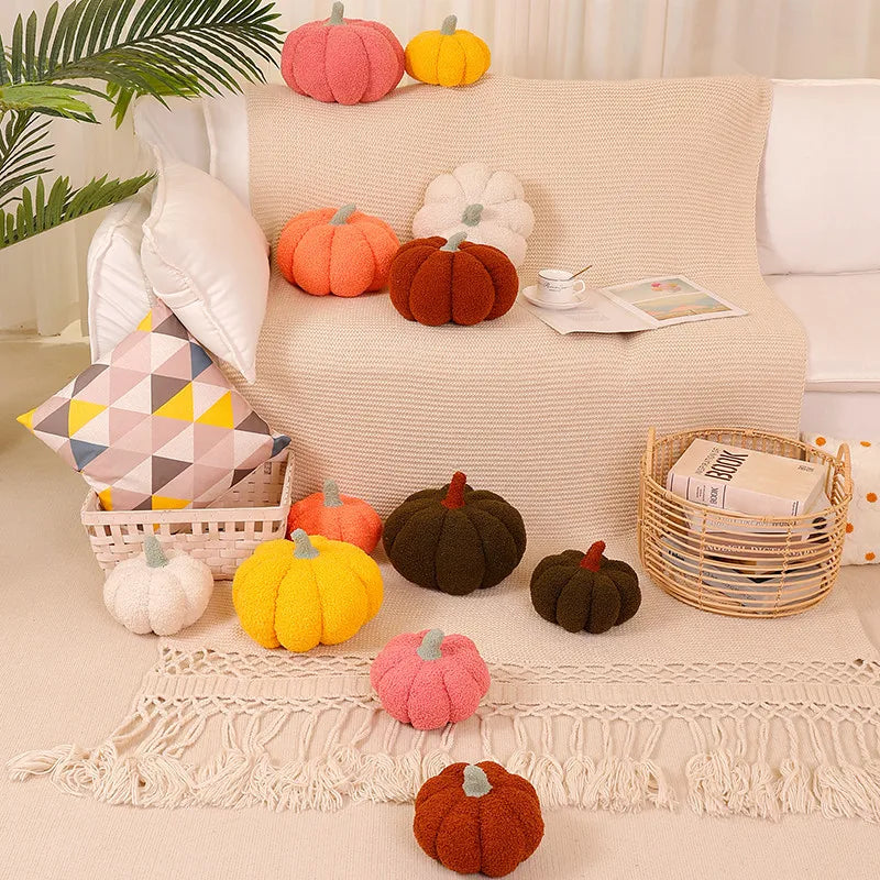 Kürbis Plüschkissen | 3D Kürbis Dekokissen | Herbst Sofakissen & Schlafzimmerkissen Kaufschwan®
