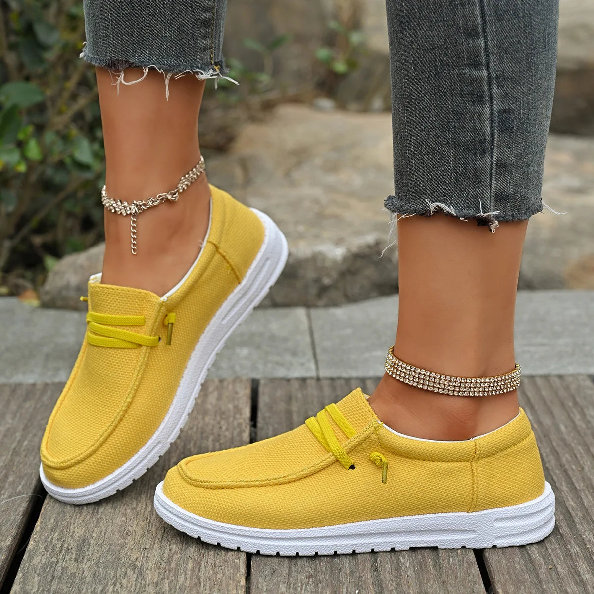 Frühling & Herbst Damen Vulcanized Sportschuhe – Modische Flache Sneaker | Bequeme Freizeitschuhe für Jeden Tag Kaufschwan®
