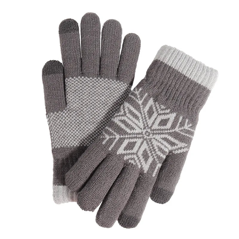 Weihnachten Doppel-Layer Touchscreen Handschuhe – Dicke Strickhandschuhe | Warme Winterhandschuhe für Damen & Herren, Kältebeständig Kaufschwan®