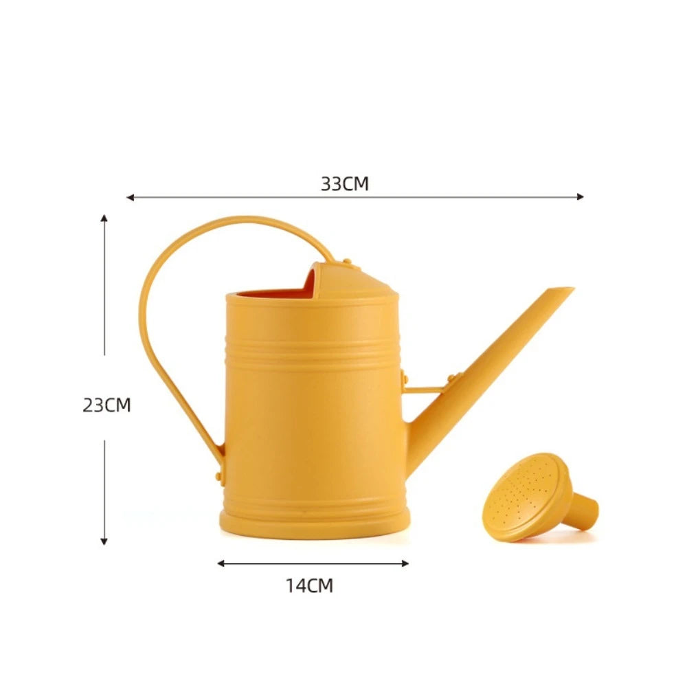 2L Watering Can Pot Plastic Garden Plants Flower Spray Water Kettle Long Mouth Large Capacity Watering Device Watering Tool Kaufschwan® Gelb