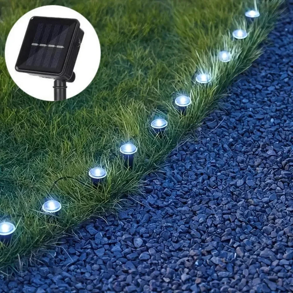 Solarbetriebene Garten-Lichterkette – Wasserdichte LED-Dekoleuchten für Rasen, Wege, Camping, Geburtstage & Feiertage Kaufschwan®