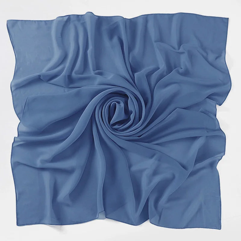 85×85CM Kopftuch – Damen Quadrat Hijab | Muslimisches Einfarbiges Kopftuch, Modischer Schal & Unterkopftuch Kaufschwan® Helles Blau