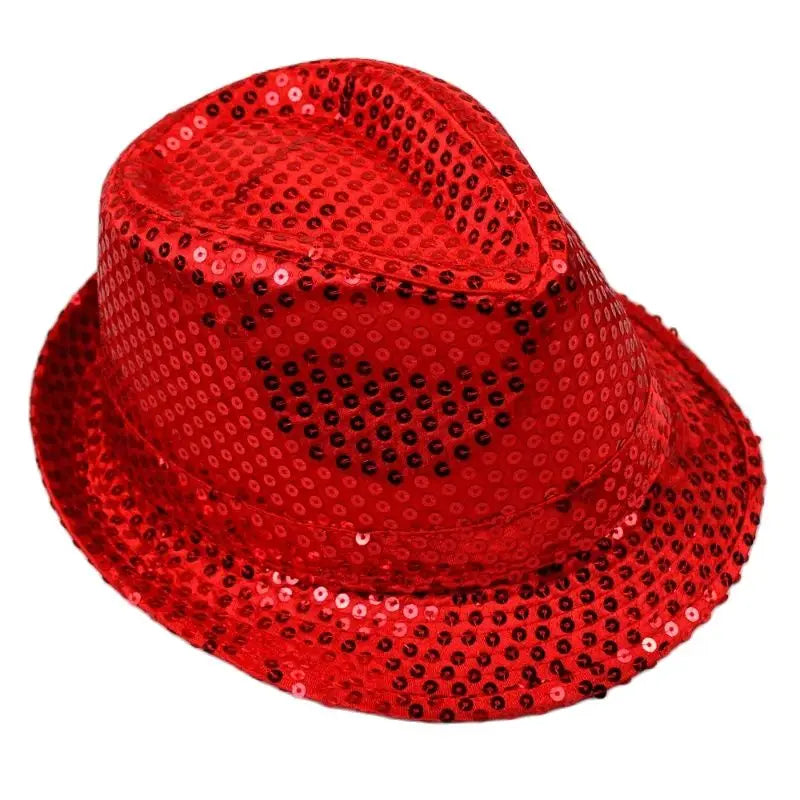 Britischer Top Jazz Hut – Herren & Damen Bühnenhut mit Pailletten, Glänzende Weihnachtsfedora, Party, Eltern-Kind, Halloween Kaufschwan®
