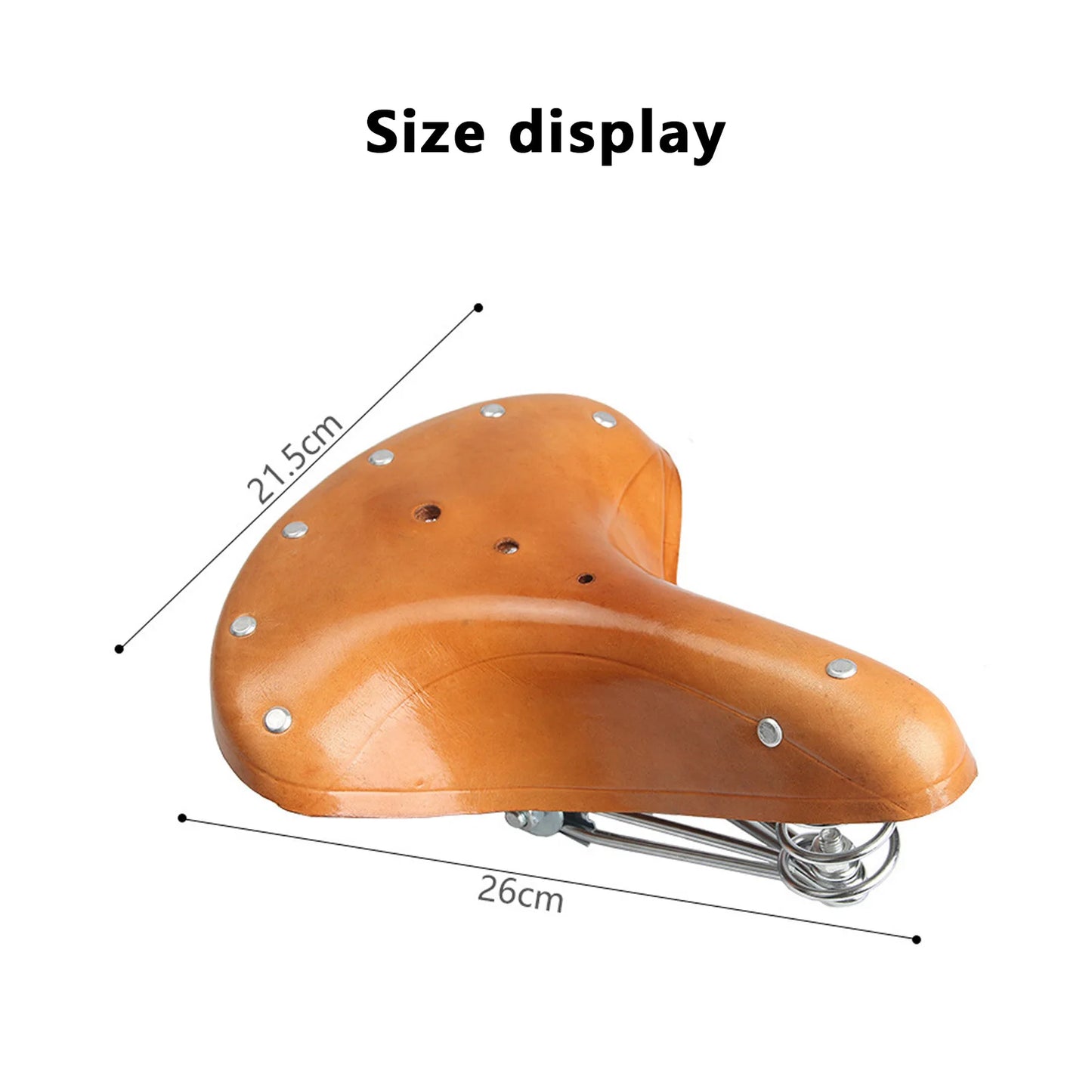 Brauner Vintage Fahrradsattel – Klassischer Kuhleder Sattel mit Federn | Retro Komfortsattel für City- & Rennräder Kaufschwan®
