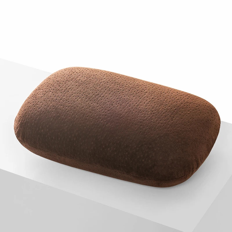 Multifunktionales Memory Foam Nackenkissen – Langsam Rückfederndes Reisekissen & Nap Pillow für Schlaf, Nackengesundheit & Massagekomfort Kaufschwan® Braun 34x24cm