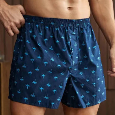 Herren Boxershorts Ananas & Zitronen Print | Baumwolle, Atmungsaktiv, Lockerer Schnitt, Schlaf- & Homewear Kaufschwan®