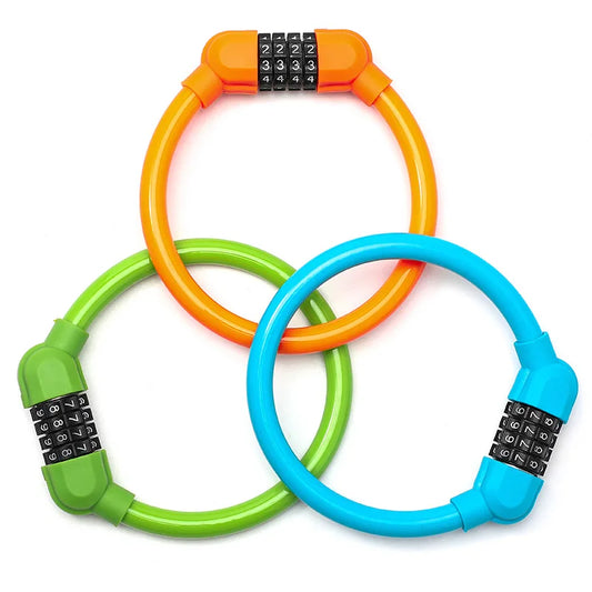 Tragbares 4-stelliges Fahrrad Kombinationsschloss – Ultraleichtes Anti-Diebstahl Code Schloss | Explosionssicheres Mountainbike Sicherheitszubehör Kaufschwan®