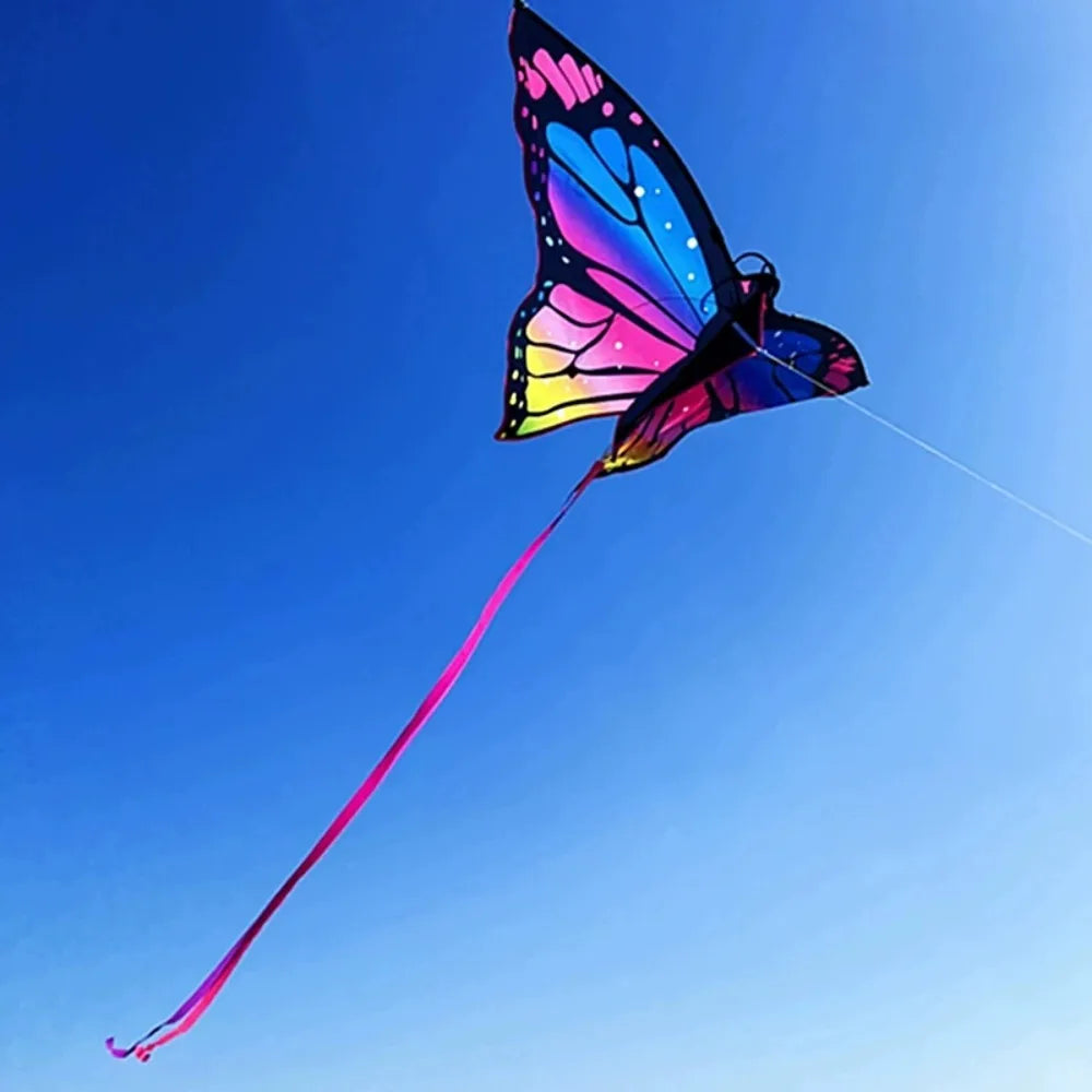 Bunter 3D-Schmetterlingsdrachen – Einfach zu Fliegender Kinderdrachen für Garten, Park und Freizeit im Freien Kaufschwan®
