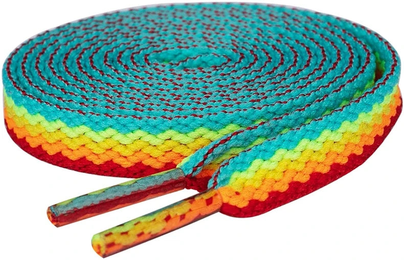 Regenbogen Farbverlauf Schnürsenkel – Bunte Flache Laces für Sneaker & Leinenschuhe | Modisches Accessoire für Low-Cut & High-Tops Kaufschwan®