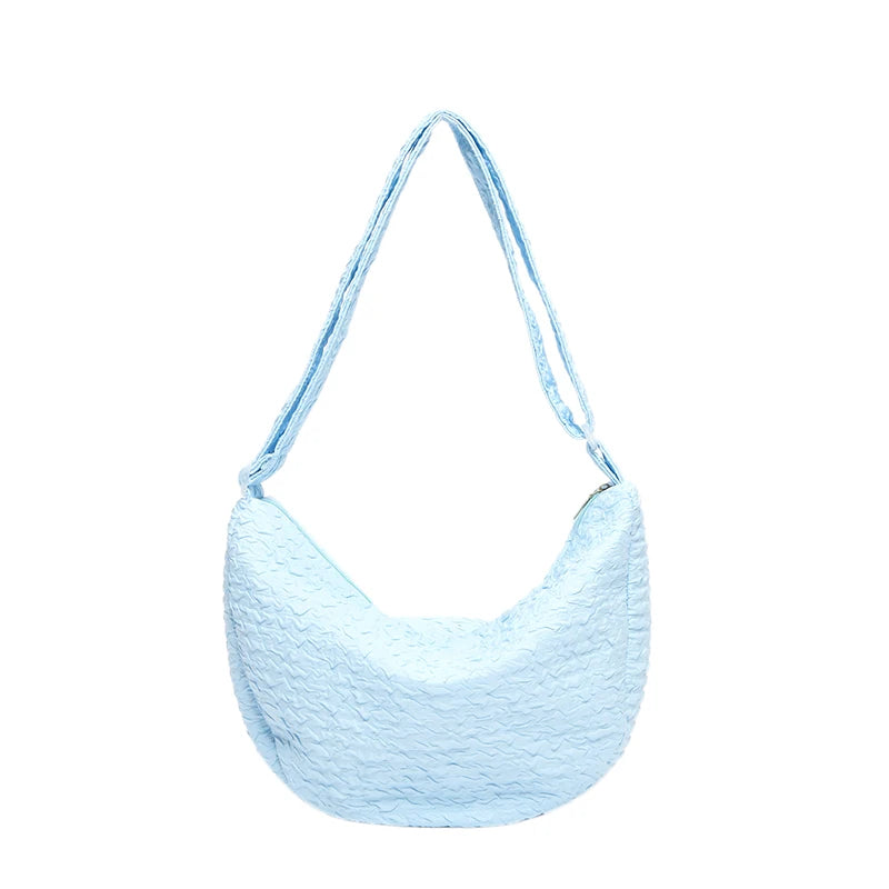 Damen Crescent Schultertasche – Trendige Hobo Crossbody Tasche mit Verstellbarem Riemen | Alltag, Reisen & Shopping Kaufschwan® Blau