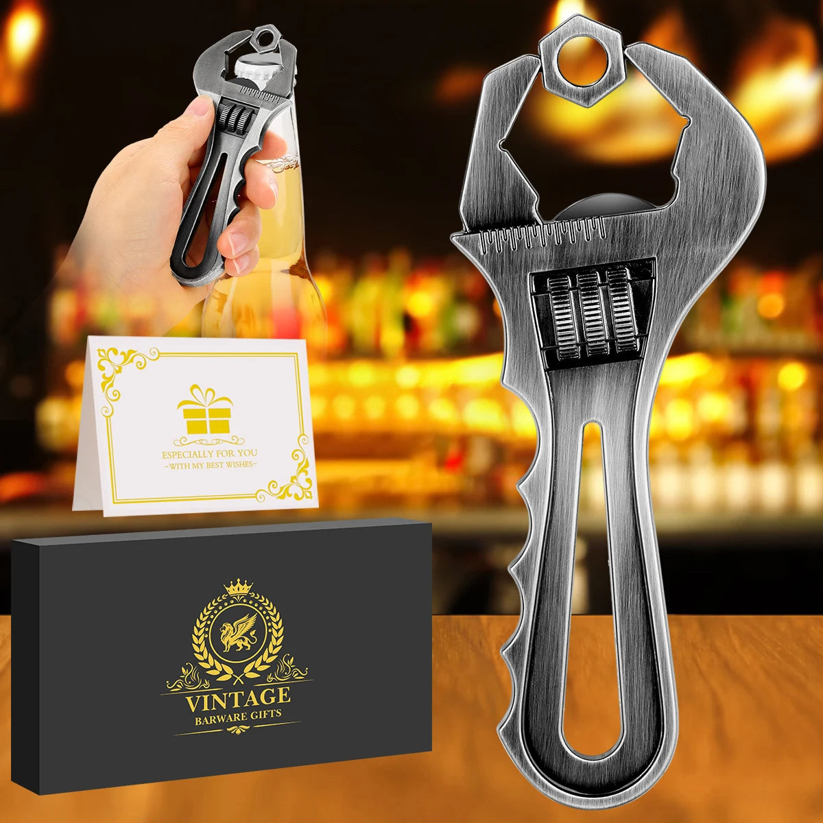 Schraubenschlüssel Flaschenöffner – Metall Werkzeug Design Geschenk für Ingenieure Kaufschwan®
