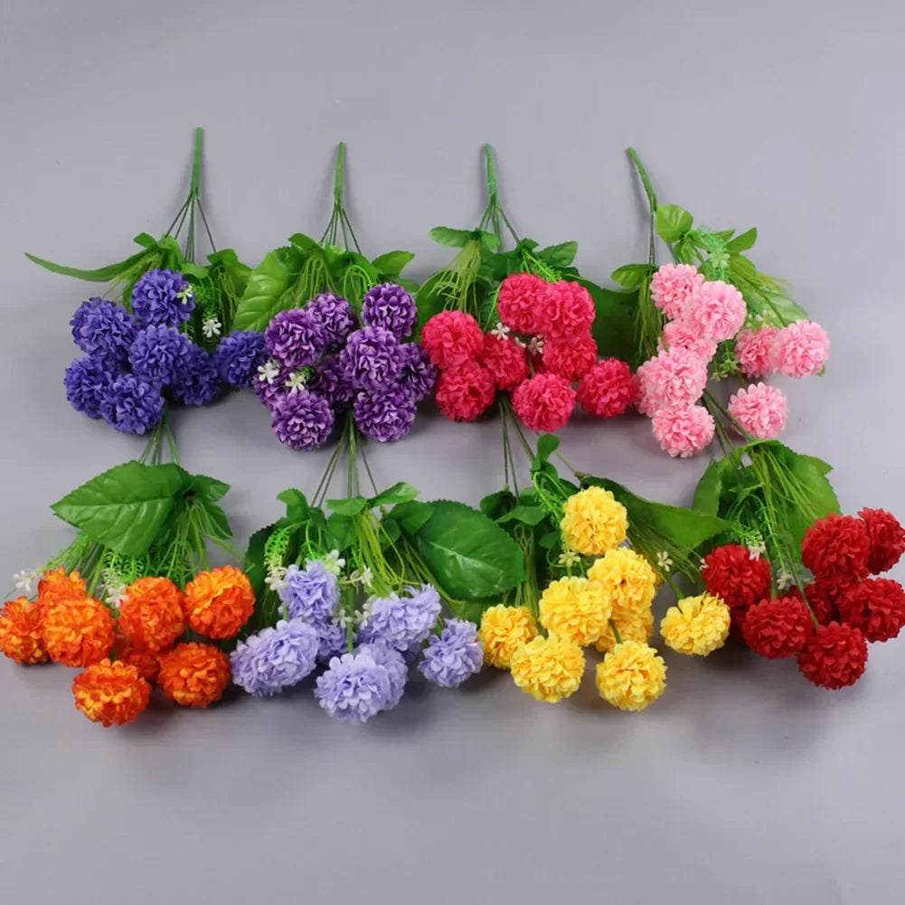 Mehrfarbige Künstliche Seidenhortensien – Kleiner Blumenstrauß für Hochzeit, Weihnachten, Party & DIY Wohnungsdekoration Kaufschwan®