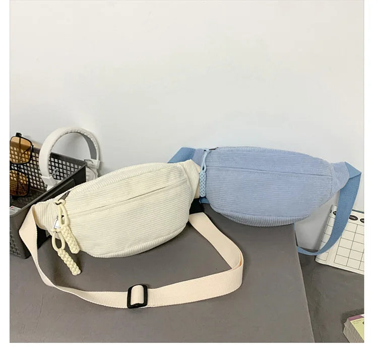 Damen Cord Gürteltasche – Große Kapazität Fanny Pack | Street Style Brusttasche, Modische Schulter- & Crossbody Hüfttasche Kaufschwan®