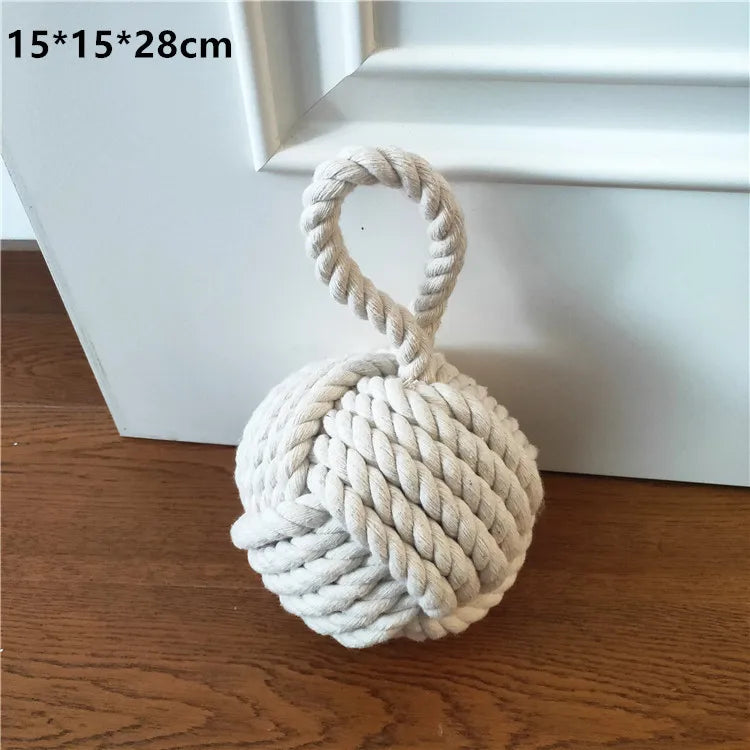 Türstopper im Mediterranen Stil – Dekorativer Seilball Türhalter | Kreatives Rustikales Design für Zuhause, Restaurants & Bars Kaufschwan®