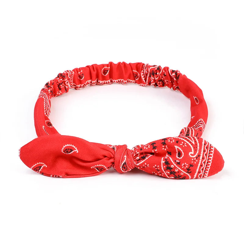 Bandana Haarreif mit Schleife – Geknotetes Turban-Haarreif für Damen & Mädchen Kaufschwan® Rot
