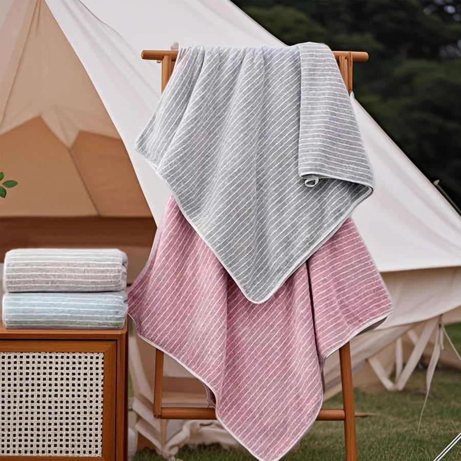 6-teiliges Coral Fleece Handtuch Set – 3 Badetücher & 3 Waschlappen | Weich, Saugfähig & Komfortabel für Dusche, Fitness & Hotel Kaufschwan®
