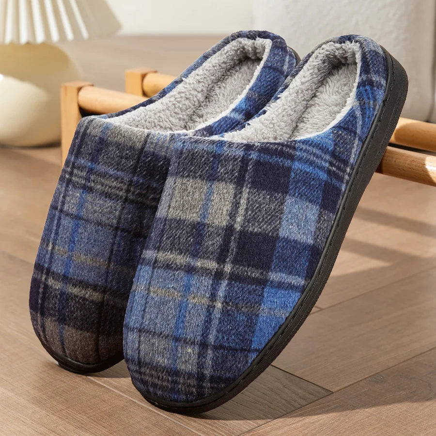 Herren Plüsch Hausschuhe | Bequeme Memory Foam Schuhe | Winter Warm & Weich Schlafzimmer Hausschuhe Kaufschwan®