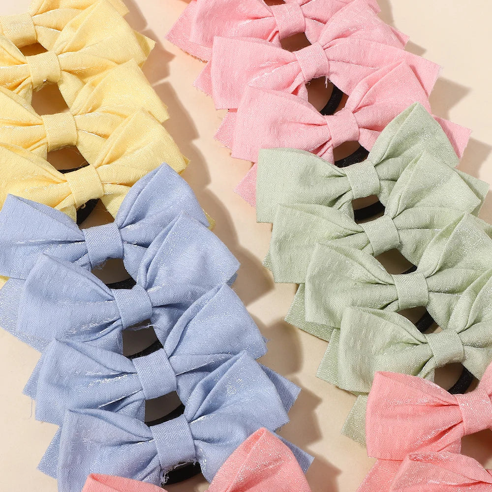 20 Stück Bunte Elastische Haargummis für Kinder & Mädchen | Niedliche Scrunchies mit Schleife | Baby Haaraccessoires & Haarschmuck Kaufschwan®