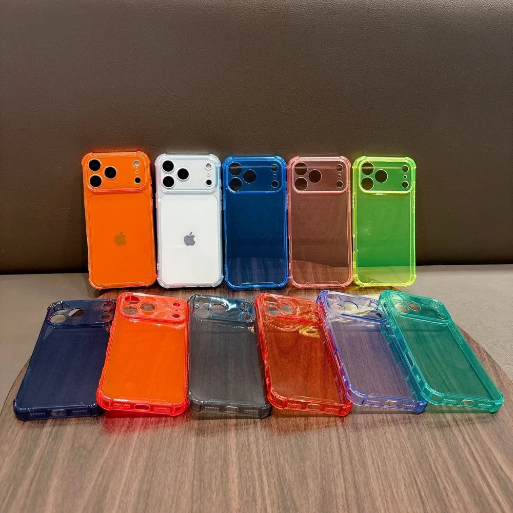 Fluoreszierende Transparente Schutzhülle für iPhone 18 Pro & iPhone 18 Pro Max – Stoßfeste Silikonhülle mit Kameraschutz Kaufschwan®