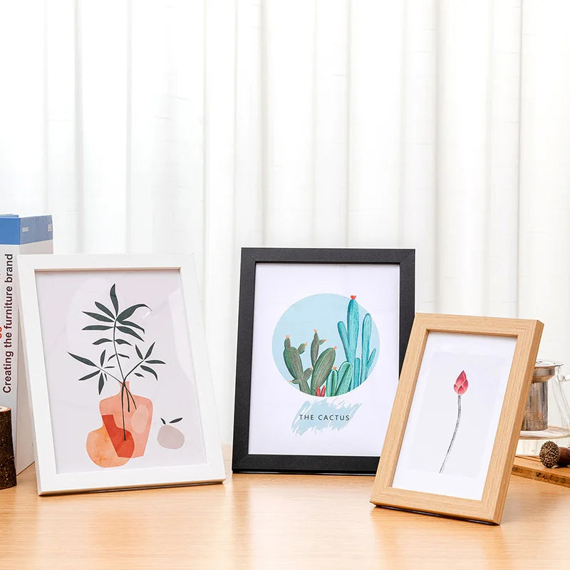 Kleiner Holz Bilderrahmen mit Plexiglas – Wand Bilderrahmen für Wohn Dekoration Kaufschwan®