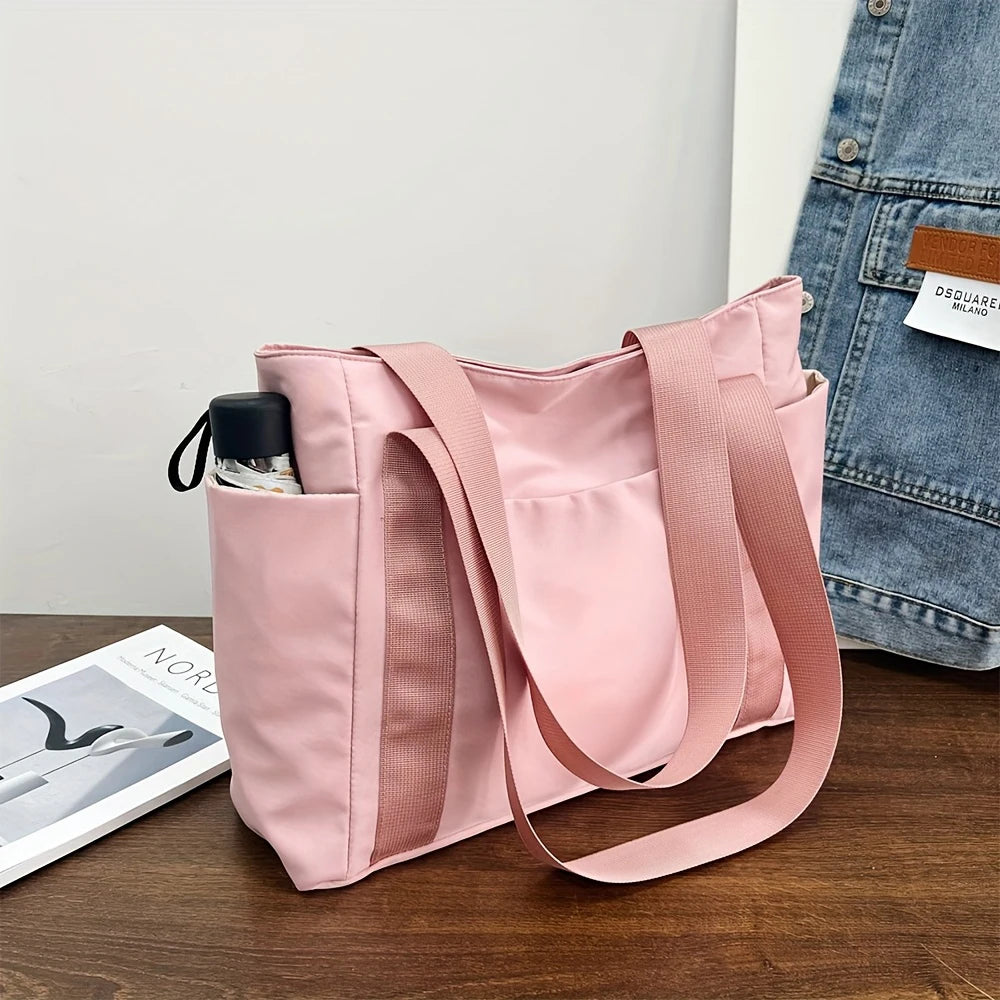 Große Kapazität Casual Tote Bag für Damen – Leichte Oxford Stoff Schultertasche | Trendige Handtasche für Arbeit & Alltag Kaufschwan®