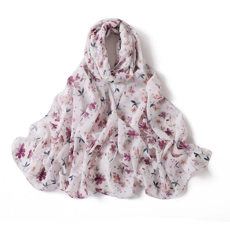 Sommer Boho Chiffon Hijab – Leopard & Aquarell Muster | Ultraleichter Atmungsaktiver Muslimischer Schal für Strand & Reisen Kaufschwan®
