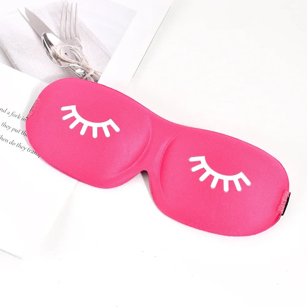 3D Schlafmaske mit Beauty-Wimpern-Design | Schlafmaske | Augenbinde als Schlafhilfe für Reisen, Outdoor & Zuhause Kaufschwan® Rose