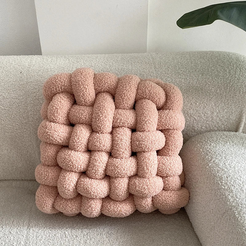 Luxuriöses Kissen für Wohnzimmer | Weicher Lammfell Dekokissen für Sofa & Stuhl | Komfortables Sitzkissen für Zuhause Kaufschwan®