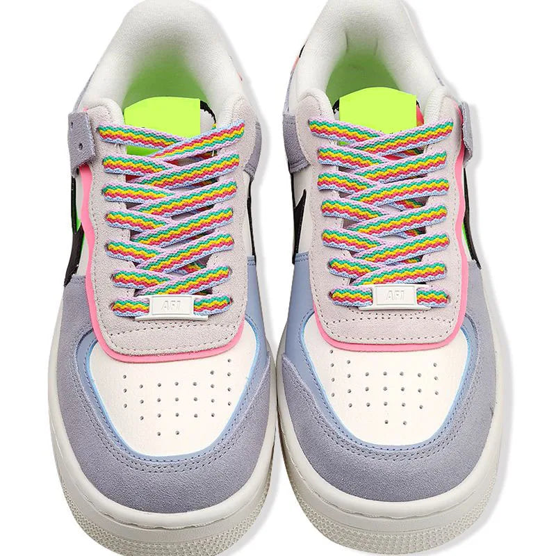 Regenbogen Farbverlauf Schnürsenkel – Bunte Flache Laces für Sneaker & Leinenschuhe | Modisches Accessoire für Low-Cut & High-Tops Kaufschwan®