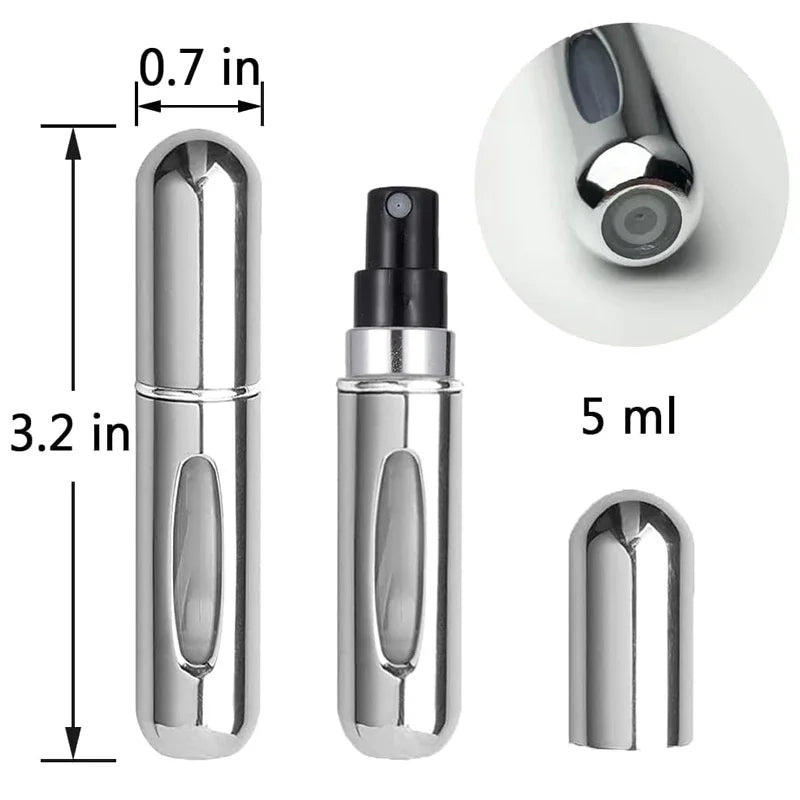 5Pcs 5ml Perfume Bottle Cosmetics Sub-Bottling Atomizer Portable Refillable Spray Empty Container Bottle Kaufschwan®