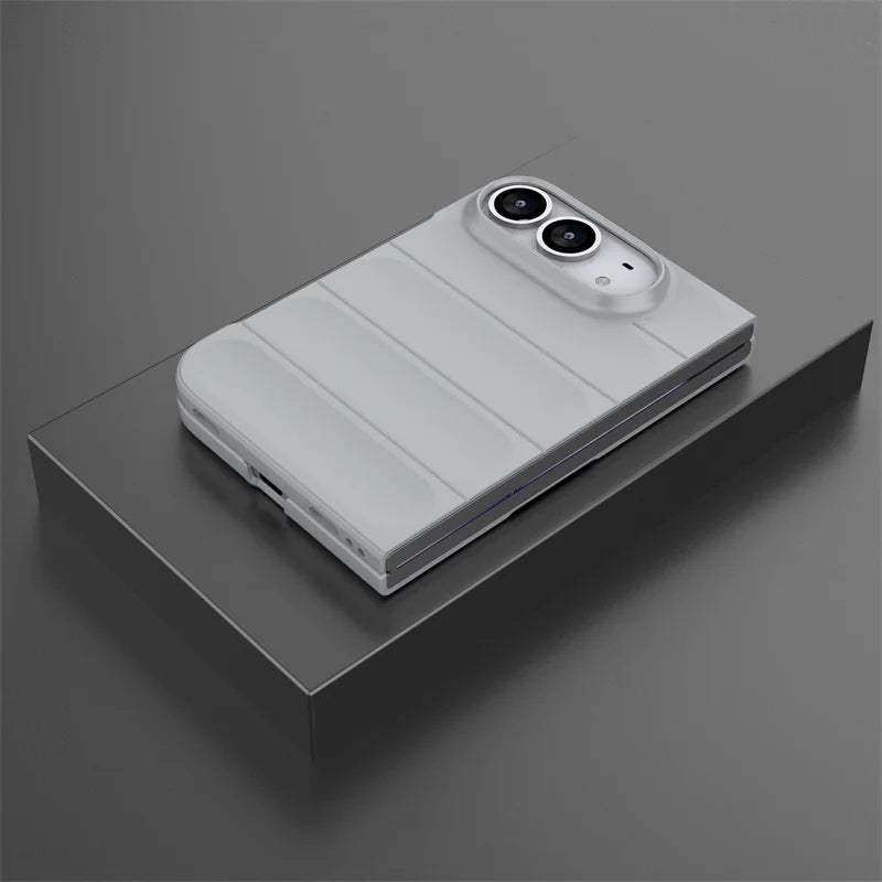 iPhone Duo Schutzhülle – Rutschfeste Matte PC-Hülle mit Stoß- und Kratzschutz Kaufschwan® Hellgrau iPhone Duo