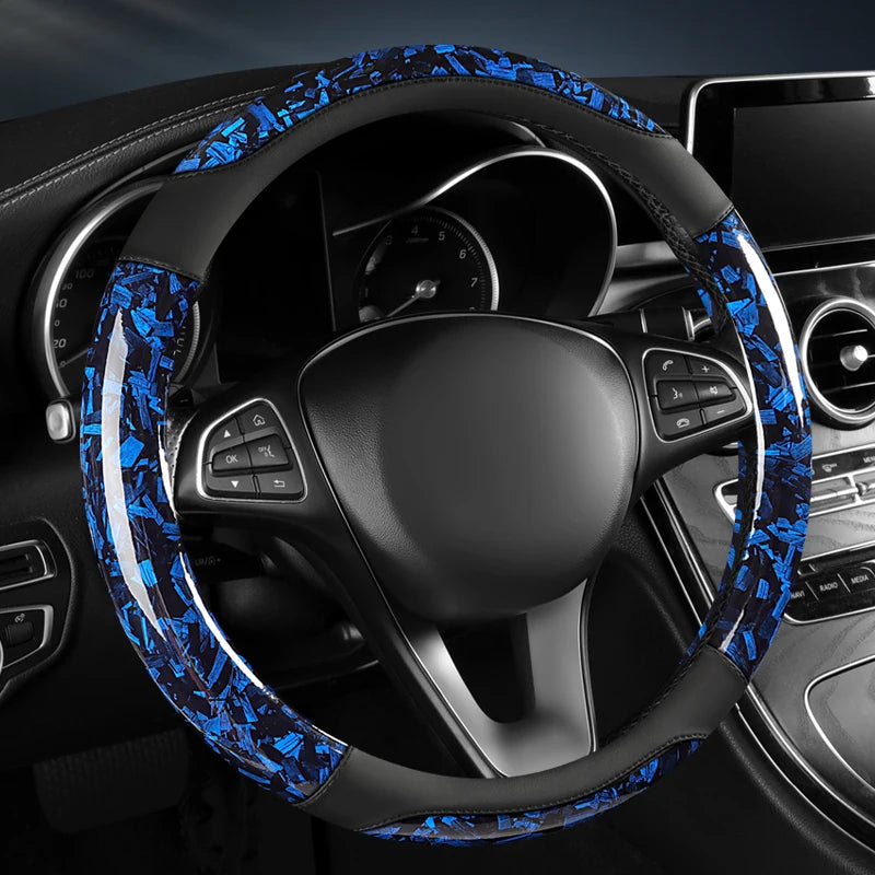 Leder-Lenkradbezug – Universeller 14,5–15 Zoll Bezug für Renault Kadjar, Mitsubishi ASX & Prado 150 Kaufschwan® Blau