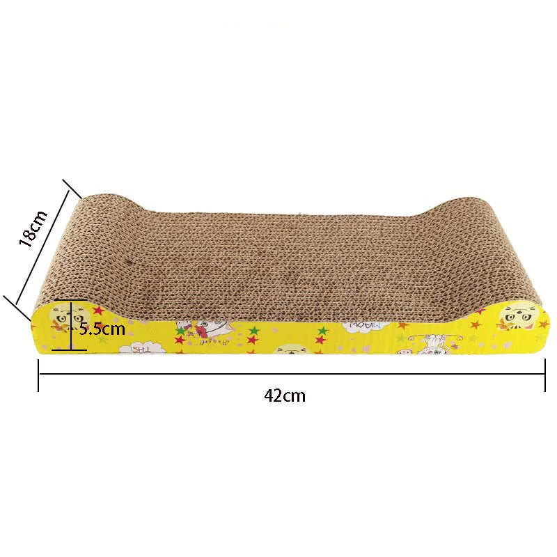 Wellpappe-Kratzbrett für Katze – Kratzfeste Krallenfläche mit Sofaform & Liegeplatz für Katze Kaufschwan® Bogenform